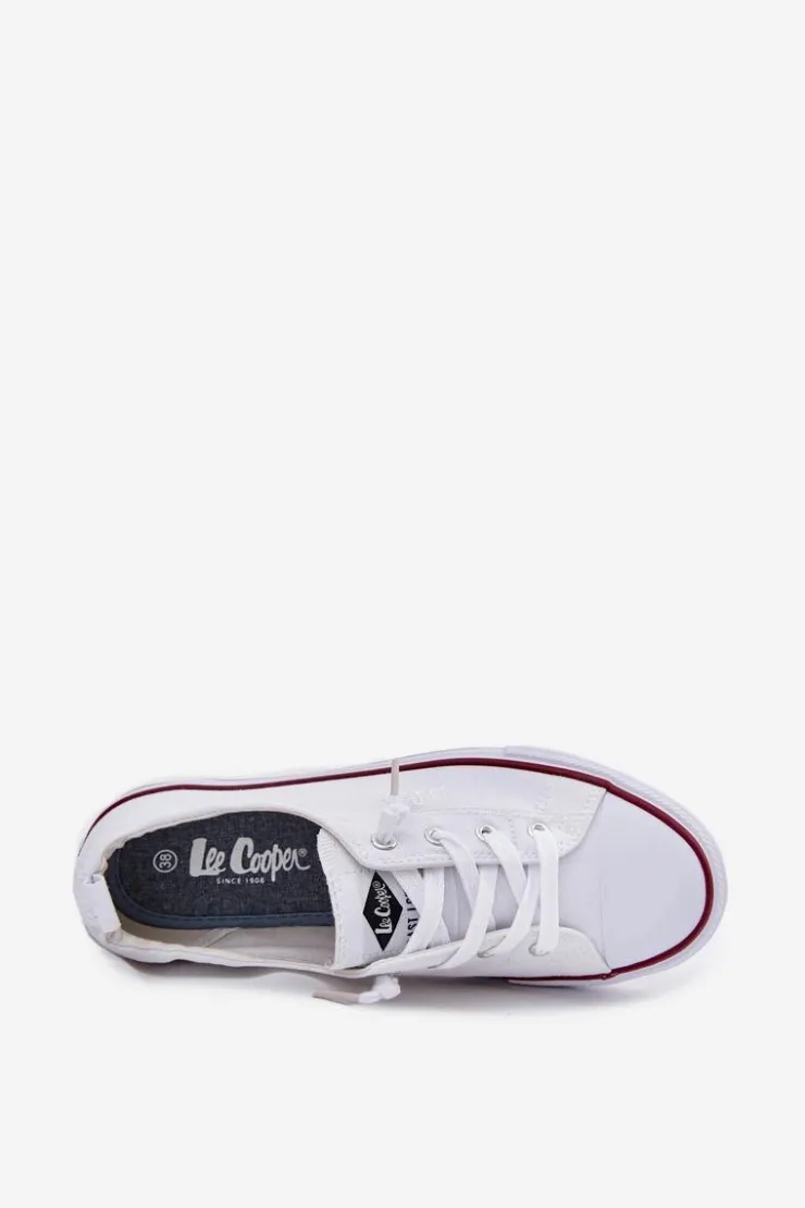 Lee Cooper Materiałowe Trampki Damskie LCW-25-02-3296L Białe
