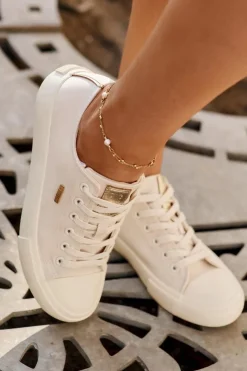 Damskie Big Star Shoes Materiałowe Trampki Damskie Big Star RR274768 Beżowe