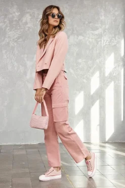 Damskie Big Star Shoes Materiałowe Trampki Na Platformie Big Star LL274151 Nude