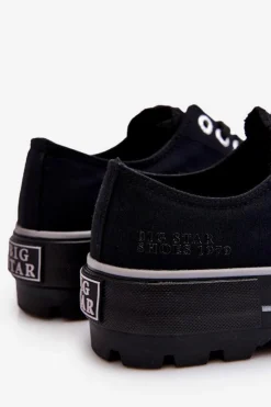 Best Big Star Shoes Materiałowe Trampki Na Platformie Big Star LL274149 Czarne