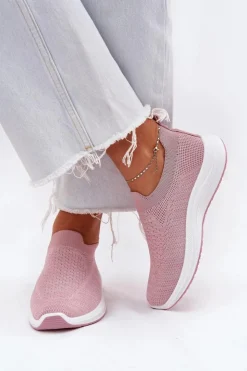 Damskie Boto Materiałowe Wsuwane Buty Sportowe Damskie Różowe Astusa