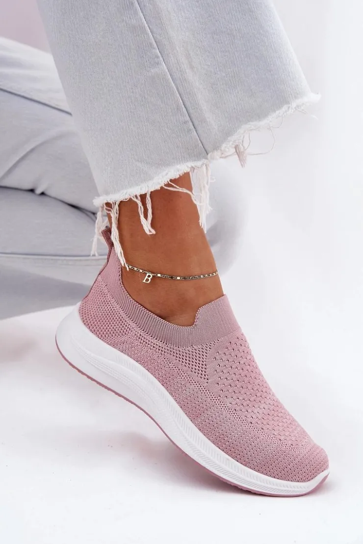 Damskie Boto Materiałowe Wsuwane Buty Sportowe Damskie Różowe Astusa