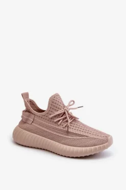 Damskie Boto Materiałowe Wsuwane Buty Sportowe Damskie Różowe Nelmarie