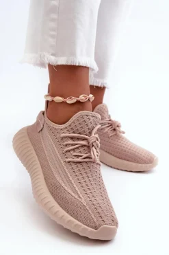 Damskie Boto Materiałowe Wsuwane Buty Sportowe Damskie Różowe Nelmarie