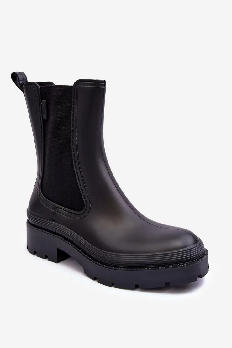 Online Big Star Shoes Matowe Kalosze Botki Big Star MM274695 Czarne