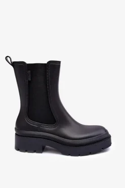 Online Big Star Shoes Matowe Kalosze Botki Big Star MM274695 Czarne