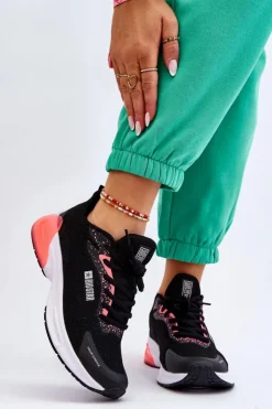 Big Star Shoes Buty Sportowe Big Star|Sneakersy Damskie*Modne Buty Sportowe Memory Foam System Big Star LL274318 Czarne