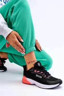 Big Star Shoes Buty Sportowe Big Star|Sneakersy Damskie*Modne Buty Sportowe Memory Foam System Big Star LL274318 Czarne
