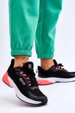 Big Star Shoes Buty Sportowe Big Star|Sneakersy Damskie*Modne Buty Sportowe Memory Foam System Big Star LL274318 Czarne