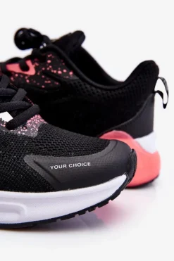 Big Star Shoes Buty Sportowe Big Star|Sneakersy Damskie*Modne Buty Sportowe Memory Foam System Big Star LL274318 Czarne