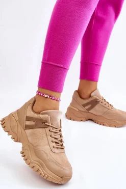 Outlet Boto Modne Buty Sportowe Sneakersy Beżowe Frezio