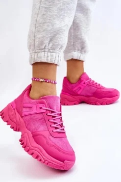 Online Boto Modne Buty Sportowe Sneakersy Fuksja Frezio