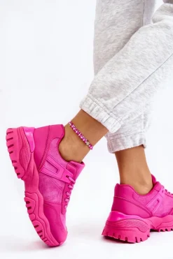 Online Boto Modne Buty Sportowe Sneakersy Fuksja Frezio