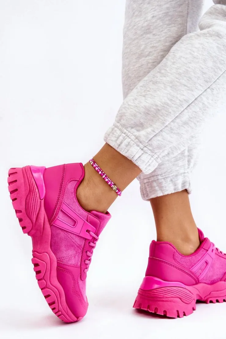 Online Boto Modne Buty Sportowe Sneakersy Fuksja Frezio
