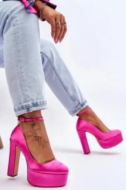 Boto Czółenka Na Platformie|Czółenka Na Słupku*Modne Czółenka Na Wysokim Słupku Fuksja Hayden