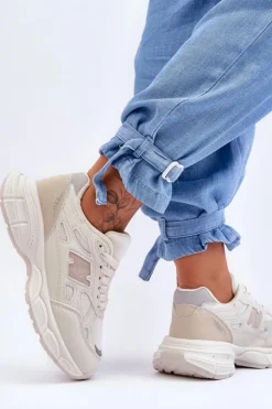 Damskie Boto Modne Damskie Buty Sportowe Z Siateczką Beżowe Venice