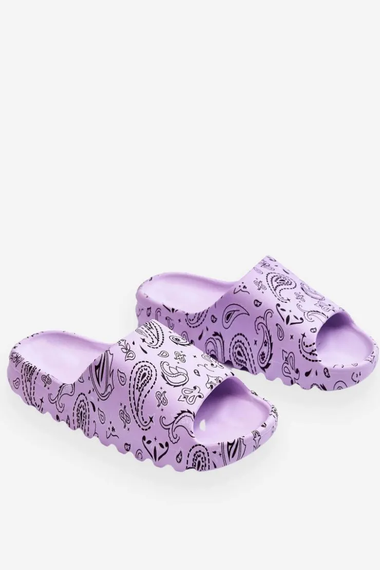 Damskie Boto Modne Damskie Klapki Na Masywnej Platformie Fioletowe Lorette