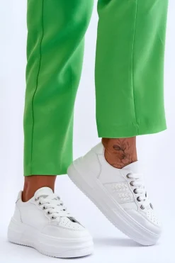 Boto Buty Sportowe Na Platformie|Sneakersy Damskie*Modne Damskie Sneakersy Na Platformie Białe Claribel
