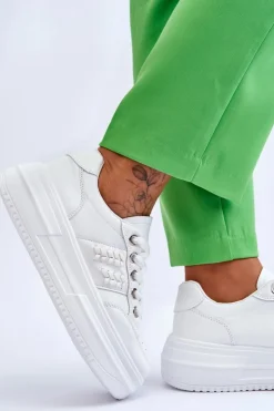 Boto Buty Sportowe Na Platformie|Sneakersy Damskie*Modne Damskie Sneakersy Na Platformie Białe Claribel