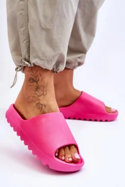 Boto Klapki Na Platformie|Klapki Damskie Klasyczne*Modne Klapki Na Platformie Fuksja Estella Różowy