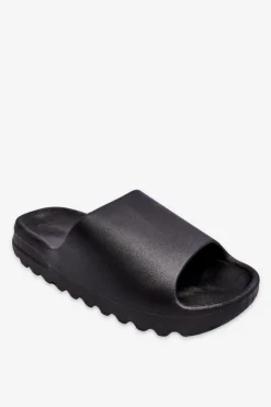 Outlet Boto Modne Klapki Na Platformie Czarne Estella