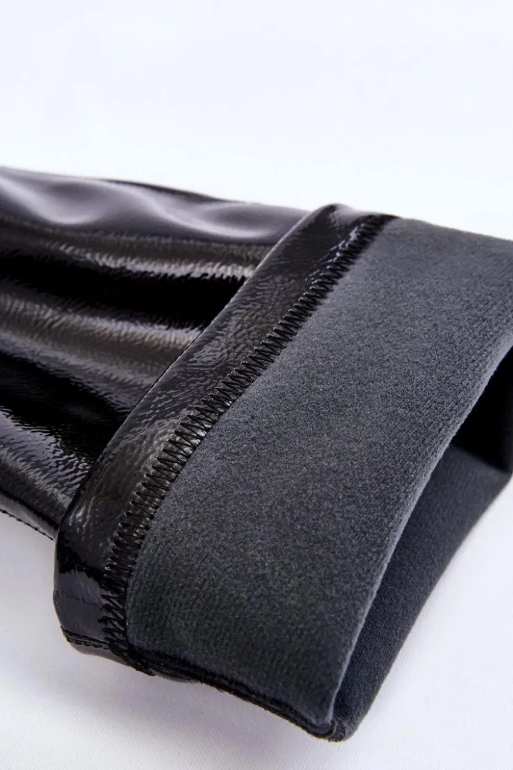 Boto Kozaki Płaskie|Kozaki Przed Kolano*Modne Lakierowane Damskie Kozaki Przed Kolano Czarne Venise