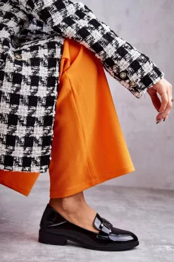 Damskie Buty damskie Vinceza Modne Lakierowane Półbuty Loafery Czarne Trine