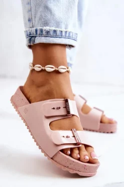 Sale ZAXY Modne Pachnące Klapki JJ285083 Jasnoróżowe