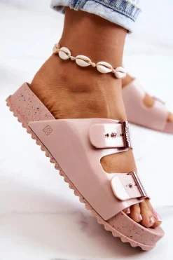 Sale ZAXY Modne Pachnące Klapki JJ285083 Jasnoróżowe