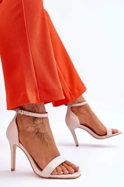 Damskie Buty damskie Vinceza Modne Sandałki Szpilki Holograficzne Beżowe Rayden