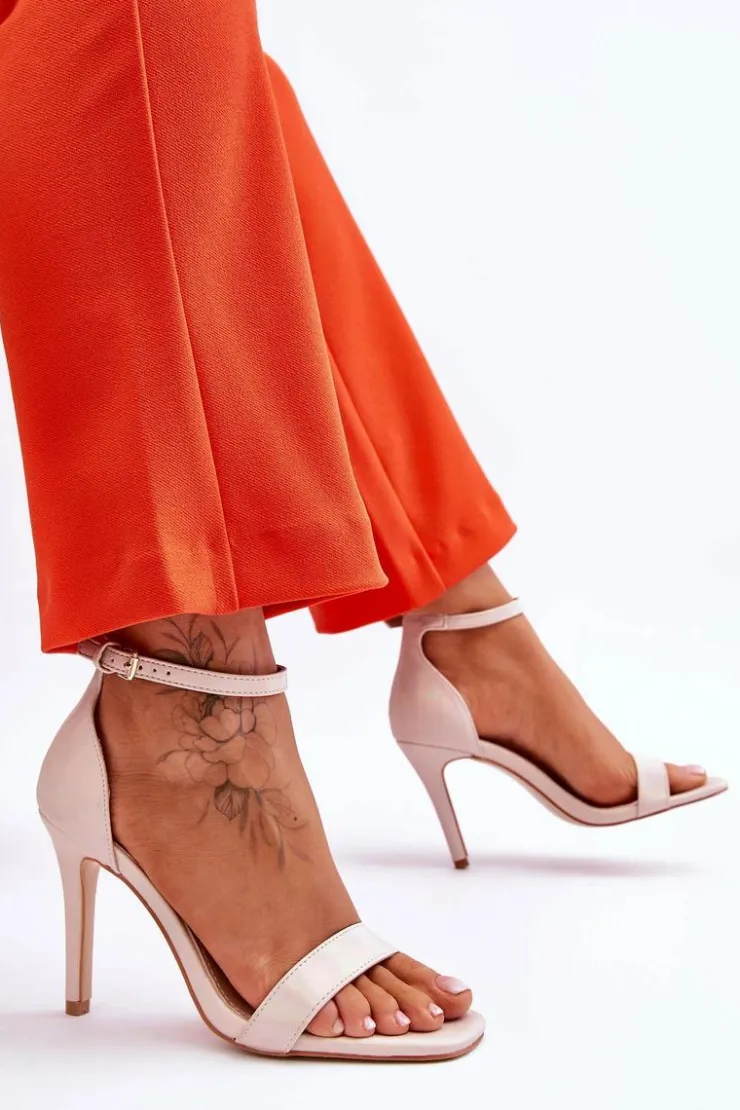 Damskie Buty damskie Vinceza Modne Sandałki Szpilki Holograficzne Beżowe Rayden