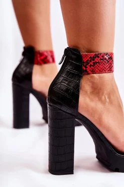 Boto Sandały Na Obcasie*Modne Sandały Na Masywnym Słupku Multikolor Elisen