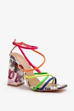 Boto Sandały Na Obcasie*Modne Sandały Na Obcasie Multikolor Josette