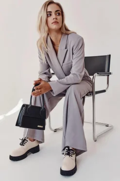 Boto Półbuty Lakierowane*Modne Skórzane Półbuty La.Fi 210013BE-PU Beżowe