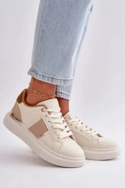 Boto Buty Sportowe Na Platformie|Sneakersy Damskie*Modne Sneakersy Damskie Na Platformie Z Eko Skóry Brązowe Nevisase