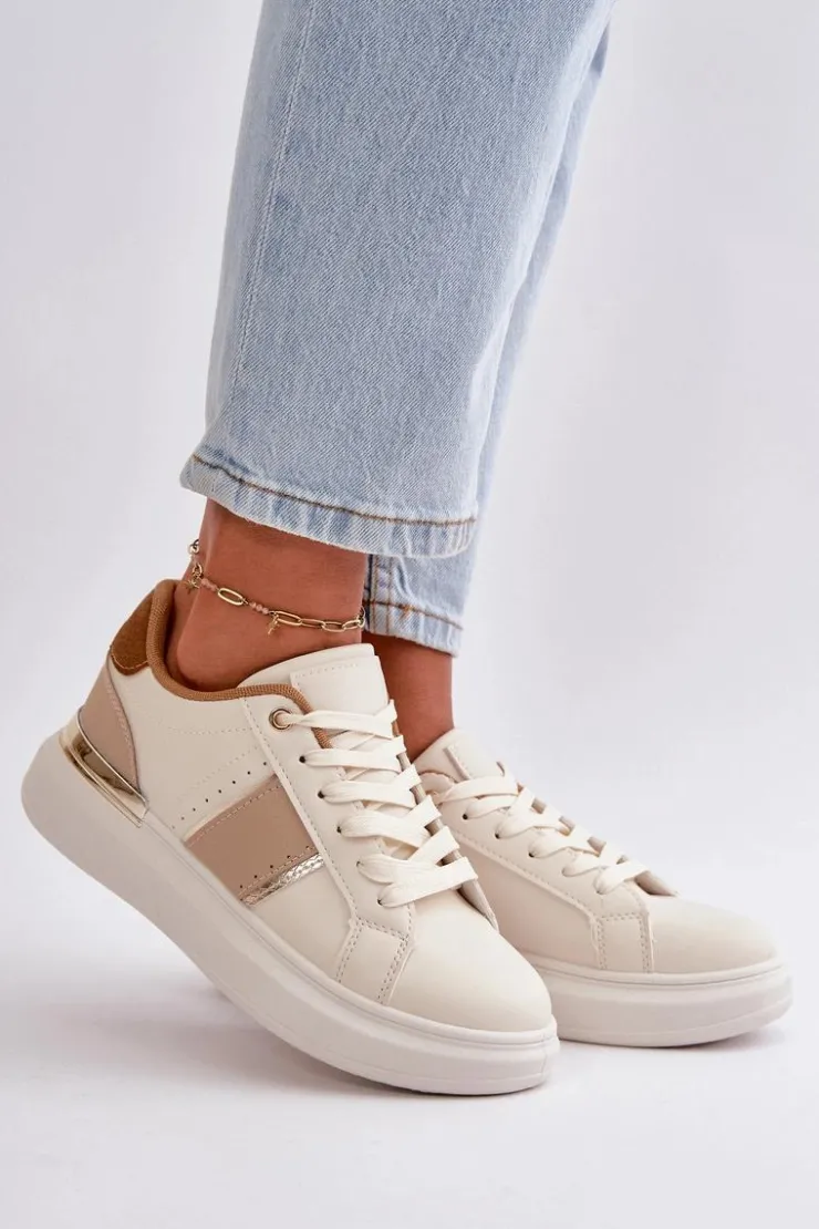 Boto Buty Sportowe Na Platformie|Sneakersy Damskie*Modne Sneakersy Damskie Na Platformie Z Eko Skóry Brązowe Nevisase