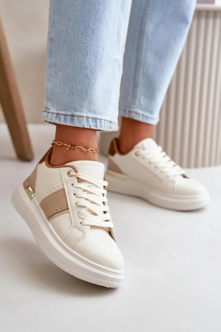 Boto Buty Sportowe Na Platformie|Sneakersy Damskie*Modne Sneakersy Damskie Na Platformie Z Eko Skóry Brązowe Nevisase