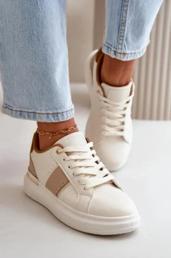 Boto Buty Sportowe Na Platformie|Sneakersy Damskie*Modne Sneakersy Damskie Na Platformie Z Eko Skóry Brązowe Nevisase