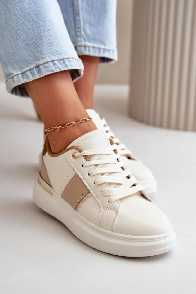 Boto Buty Sportowe Na Platformie|Sneakersy Damskie*Modne Sneakersy Damskie Na Platformie Z Eko Skóry Brązowe Nevisase