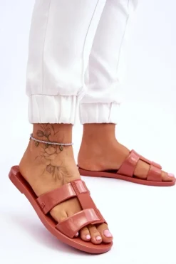 Damskie ZAXY Modne Wegańskie Klapki JJ285262 Brudny Róż