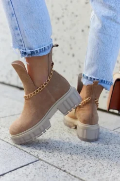 Boto Botki Wiosenne|Brązowe I Beżowe Botki*Modne Zamszowe Botki Z Wycięciem Camel Lemar Forget Me Brązowy