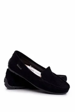 New Evento Mokasyny Damskie Czarne Zamszowe Morreno