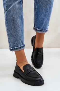 Outlet Buty damskie Vinceza Mokasyny Damskie Eko Skórzane Vinceza 62187 Czarne