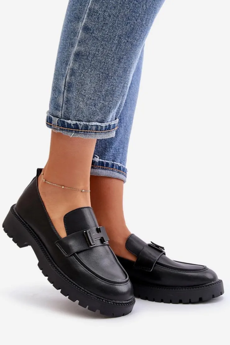 Outlet Buty damskie Vinceza Mokasyny Damskie Eko Skórzane Vinceza 62187 Czarne