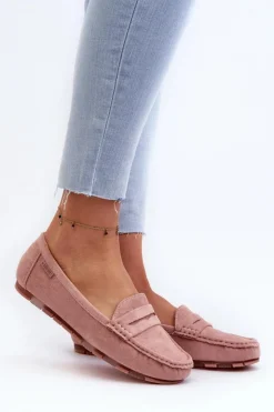 Online Big Star Shoes Mokasyny Damskie Eko Zamszowe Big Star NN274928 Memory Foam System Różowe