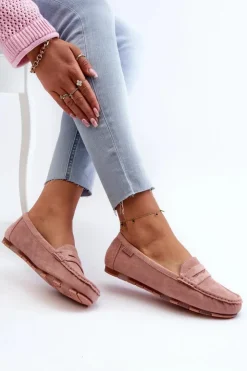 Online Big Star Shoes Mokasyny Damskie Eko Zamszowe Big Star NN274928 Memory Foam System Różowe