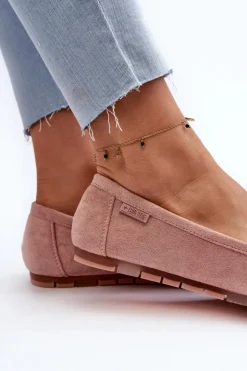 Online Big Star Shoes Mokasyny Damskie Eko Zamszowe Big Star NN274928 Memory Foam System Różowe