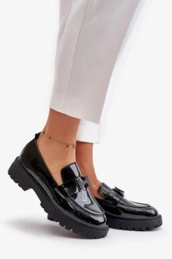 Damskie Buty damskie Vinceza Mokasyny Damskie Lakierowane Vinceza 62187 Czarne