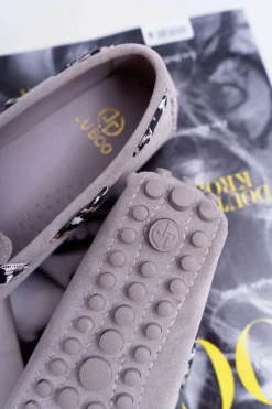 Damskie Boto Mokasyny Damskie Lu Boo Wygodne Szare Plummy