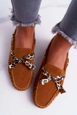 Online Boto Mokasyny Damskie Lu Boo Wygodne Camel Plummy